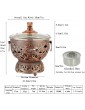 Mini Copper Hot Pot Stainless Steel Shabu Shabu Pot Cooker Alcohol Hotpot Cooking Pot Cookware Pan Single Chafing Dishes for Home Kitchen Fuel Not Included,Red Copper - B09VKC32CKB
