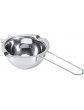 Stainless Steel Melting Pot Stainless Steel Chocolate Butter Milk Melting Pot Pan Kitchen Cookware Tool for Chocolate Candy Butter Cheese Soap and Wax - B09XMH1GPCZ