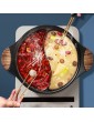 SXXYZY Diameter 28cm Non-Stick Two-Flavor Hot Pot Household Large Capacity Shabu String Pan for Chafing Dish Gas Induction Cooker 4L - B09V55K3CKF