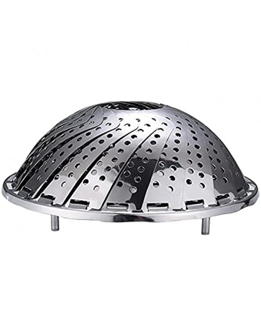 HUYIWEI Food Grade Stainless Steel Steamer Foldable Shrinkable Steamer Suitable for Various Pot Sizes Steamer for All Types of Vegetables Seafood Bread Cooking - B09QMCB2JKY