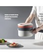 Kitchen Microwave Vegetables Cooker Multi Layer 2L Stackable Steaming Container Harmless for Kitchen - B0B2CJ6P3TP