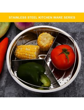 Stainless Steel Steamer Basket Rack Grid Basket Divider Trio Separator Pressure Cooker Accessories Cooker Accessories for Cooking - B09R7NFXDHM