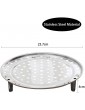 Steamer Rack Metal Steaming Rack Tray Stand Steamer Basket Pots Steaming Stand for Home Kitchen Cooking（9.4 * 9.4 * 1.58inch） - B086JXW6QZM