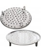 Steamer Rack Metal Steaming Rack Tray Stand Steamer Basket Pots Steaming Stand for Home Kitchen Cooking（9.4 * 9.4 * 1.58inch） - B086JXW6QZM