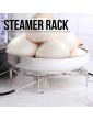 Steamer Rack Trivet Stainless Steel Boiled Egg Steamer Rack Tray Shelf Stand Kitchen Cookware with Handle - B09MTBHJJMZ