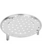 Tyenaza Stainless Steel Steam Holder Steam Rack Round Steaming Tray for Pots Pans Crock Pots with Supporting FeetLarge diameter 26cm - B0981ZWFRZG