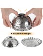YOUNTHYE 4 Pack Vegetable Steamer Basket 6 to 10 In 15.5 to 25.5cm Stainless Steel Collapsible Vegetable Steamer Suitable for Saucepans Pressure Cookers and Various Pots - B09SYZ8W7WI