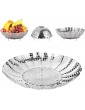 YOUNTHYE 4 Pack Vegetable Steamer Basket 6 to 10 In 15.5 to 25.5cm Stainless Steel Collapsible Vegetable Steamer Suitable for Saucepans Pressure Cookers and Various Pots - B09SYZ8W7WI