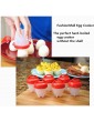 6PCS Kitchen Egg Cooker Set Non-stick Silicone Egg Cups Premium Silicone Eggs Maker for Soft and Hard Boiled Eggs without the Shell - B07BFV19W3E