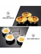 Cabilock 2pcs Poacher Egg Holder Stainless Steel Egg Poacher Pan Insert Metal Egg Cups with Pastry Brush for Poached Eggs - B092CNLKKZN