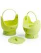 Egg Poacher Skoo Silicone Egg Poaching Cups + Lids Egg Cooker Set Perfect Poached Egg Maker For Stove Top Microwave and Instant Pot Pack of 2 Green - B07PZ462JHA