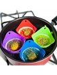 EliteKoopers 4 Pcs Random Colour Silicone Egg Poacher Mould Pan Poach For Cooking - B0826XLX6GI