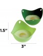 Fusion Brands Poachpod Silicone Egg Poacher Green Pack of 2 - B000P6FD3IE