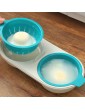 JINYISI Egg Separator,Microwave Egg Cooker,Perfect Double Egg Poacher,Double Egg Cups for Boiled Eggs,2 Cavity Draining Egg Boiler Set,Kitchen Tools,Easily Crack Separate and Store Eggs - B09X9X2YBKN