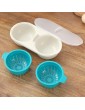 JINYISI Egg Separator,Microwave Egg Cooker,Perfect Double Egg Poacher,Double Egg Cups for Boiled Eggs,2 Cavity Draining Egg Boiler Set,Kitchen Tools,Easily Crack Separate and Store Eggs - B09X9X2YBKN
