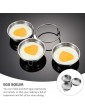 Luxshiny 2pcs Egg Poacher Egg Holder Egg Mold Stainless Steel Egg Poacher Pan Insert Egg Cups for Poached Eggs Breakfast - B09QX7G37WZ
