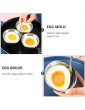 Luxshiny 2pcs Egg Poacher Egg Holder Egg Mold Stainless Steel Egg Poacher Pan Insert Egg Cups for Poached Eggs Breakfast - B09QX7G37WZ