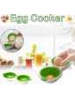 Microwave Egg Poacher Cookware Dual Caves Poached Maker Egg Cooking Cup Food Grade Steamer Convenient Kitchen Utensils Green - B095HNF28HA