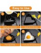 Nonstick Egg Ring for Frying Eggs，Set of 4 Egg Cooking Ring Omelet Molds Pancake Mold Baking Fixed Molds with Anti-Scald Foldable Handle - B098PW1KL4S