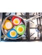 Polka Dot Sky Egg Poacher Pan Four Pack Poached Egg Maker for Perfect Poached Egg Silicone Egg Poacher Poached Egg Maker Set - B08C33KRCTF