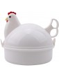 TOSSPER Chicken Shaped Egg Boiler Poacher Microwave Egg Cooker Cooking Tool Kitchen Gadget Accessories - B09KN4LKX5N