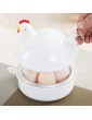 UPKOCH 2Pcs Chicken Shape Microwave Egg Poacher 4 Eggs Boiler Steamer Microwave Egg Steaner for Kitchen - B0B2F11MM6I