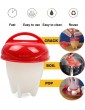 Warmword 6pcs Egg Cooker Maker Cooking Cup Non-Stick Silicone Egg Poacher Boiled Egg Mould - B07FQBYRK1X