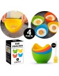 YEEJA Egg Poacher Perfect Poached Egg Maker Poached，Food Grade Non Stick Silicone Egg Poaching Cup for Microwave or Stovetop Egg Poaching with Extra Silicone Oil Brush，Pack of 4 - B094V59MRTY