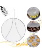 Bandan Stainless Steel Splatter Screen,Frying Pan Cover Splatter Guard,Pan Protector Grease Guard,Non-Stick Extra Fine Mesh Weave Cover Guard with Silicone Handle for Cooking,Frying 33cm - B0B2DP9L8BO