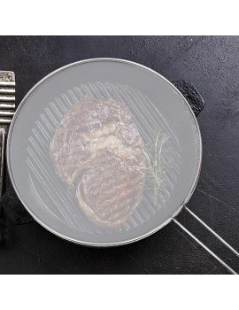 CHAODI Splatter Guards for Frying | Stainless Steel Splatter Screen for Cooking | Splatter Cover with Handle Cooking Lid Useful Kitchen Tools and Accessories - B09ZLG51ZPO