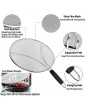 Splatter Screen for Frying Pan Stainless Steel Splatter Guard Iron Skillet Lid Protects Skin from Burns and Keeps Kitchen Clean 15 in - B08YYRWW8SY