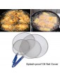 Taomeng Stainless Steel Splatter Screen Frying Pan Cover Splatter Guard Ultra Fine Mesh Splatter Guard With Handle Protect from Hot Oil & Grease Splash When Cooking and Frying - B09LYLFBHML