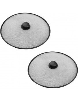 UPKOCH 2pcs Splatter Screen for Frying Pan Metal Stainless Steel Grease Splatter Guard No Cooking Oil Protects Skin from Burns Splatter Guard for Cooking Kitchen Oil Guard 33cm - B0986TVX6YE