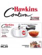 Hawkins Contura 2 Litre Pressure Cooker Handi Cooker Silver HC20 - B00NRTIP30T