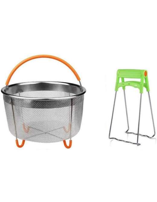 Lulaxy Steel Steamer Basket Set,Instant-Pot Accessories for Ninja Foodi Pressure Cooker & Multi Cooker,6Qt - B09SH31B3XG