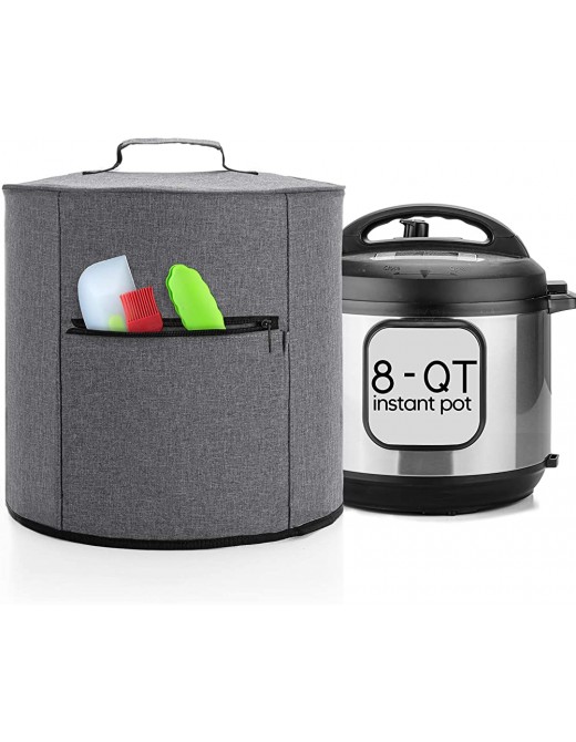 Luxja Cover Compatible with 8 Quart Instant Pot Pressure Cooker Cover with Zipper Pocket Compatible with 8 Quart Instant Pot Gray - B08BNGN53WK