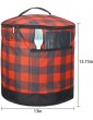 Pressure Cooker Cover Compatible with 6 Quart,Dust Cover with Top Handle Pocket and Zipper for Pressure Cooker. red and Black - B08DY19VQQK