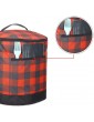 Pressure Cooker Cover Compatible with 6 Quart,Dust Cover with Top Handle Pocket and Zipper for Pressure Cooker. red and Black - B08DY19VQQK