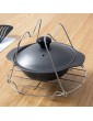 StainlessSteel Non Stick Steamer Rack Trivet Kitchen Tool for Pressure Cooker 6 & 8 QT Durable Pressure Cooker Accessorieswith Black Silicone Handle - B09982CF9QA