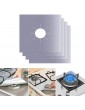 Angoter 4 PCS Removable Easy Clean Square Foil Gas Hob Protector Liner Reusable Easy Clean Protection Pad silver - B0822RVPXRV
