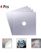 Angoter 4 PCS Removable Easy Clean Square Foil Gas Hob Protector Liner Reusable Easy Clean Protection Pad silver - B0822RVPXRV