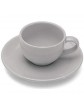 Giannini 27088 Colours Espresso Cup with Saucer-Dove Grey Non-Toxic - B07DDY836PD