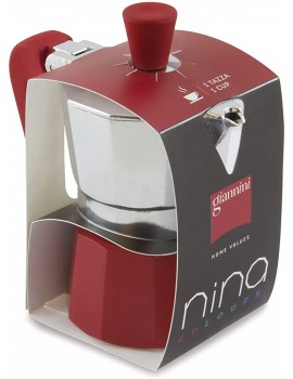 Giannini RO6482 Nina 3 Cups Coffee Maker-Red Non-Toxic - B07DFT6S4JU