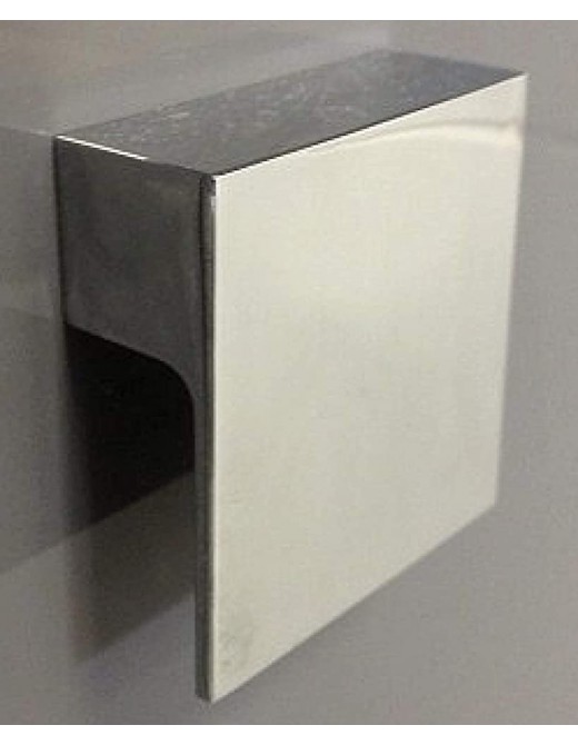 Handles & Ironmongery Polished Chrome 60Mm Square L Shape Pull Knob Kitchen Cupboard Door Handle-68220 - B00GMI6P6CL