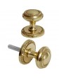Ironmongery World Solid Brass Georgian Round Mortice Door Knobs Pull Handles Set - B00DDUS21IM