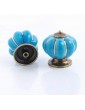 nulala 10pcs Ceramic Vintage Pumpkin Cabinet Drawer Knob Door Handle Blue - B07KQ6Y31DW