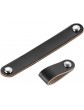 Qrity 2 PCS Leather Cabinet Pulls 128mm Leather Handles Dresser Pulls Leather Drawers Knobs for Furniture Cabinet Wardrobe Cupboard Door Black - B09TKB7Z5NT