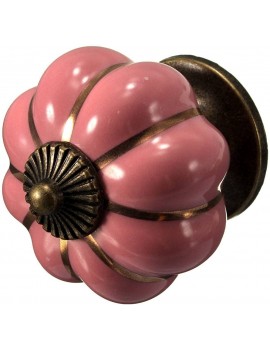 Revesun 4pc Pink Ceramic Pumpkin drawer knobs vintage Handle Pull Knobs - B014R2D1IOQ