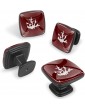 Square Handle Knobs Coral Abstract Dark Red - B09W7356XCH