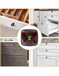 Square Handle Knobs Crocodile Hand Painted Watercolor Brown - B09W77XYC8K